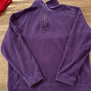 🌴Tommy Bahama Sweater Mens Purple/Green Reversible 1/4 Zip